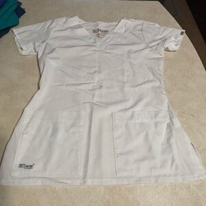 White Short Sleeve Scrub Top-Grey’s Anatomy